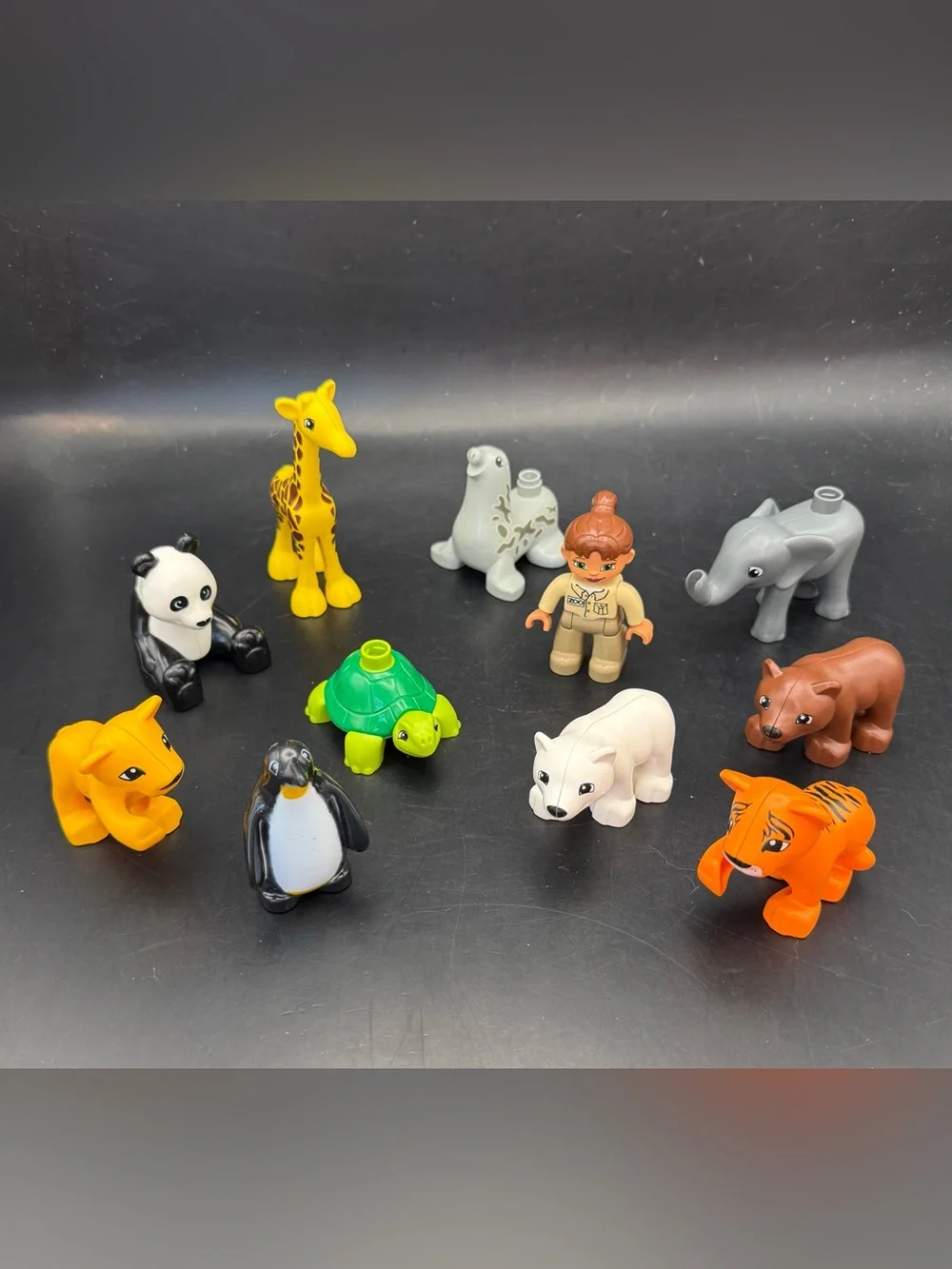 Lego Duplo Lot of 11 Replacement Zoo and Wild Animals, Baby Animals, Zookeeper